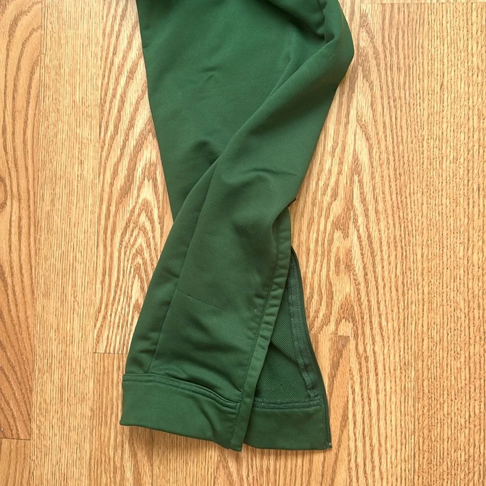 Vintage Nike Green Polyester Athletic Pants w/ Pockets & Ankle Zippers - Picture 5 of 5